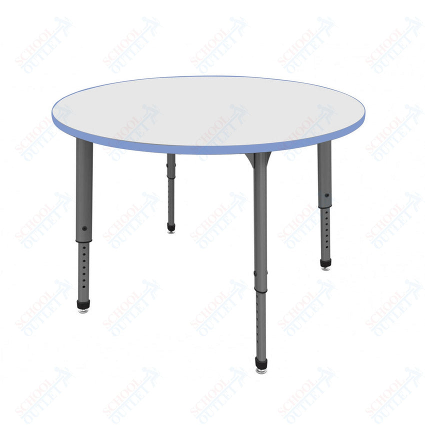 Marco Apex Series 42" Round School Activity Table w/ Dry Erase Top Adj Height 21" - 30" (38 - 2245 - DA) - SchoolOutlet