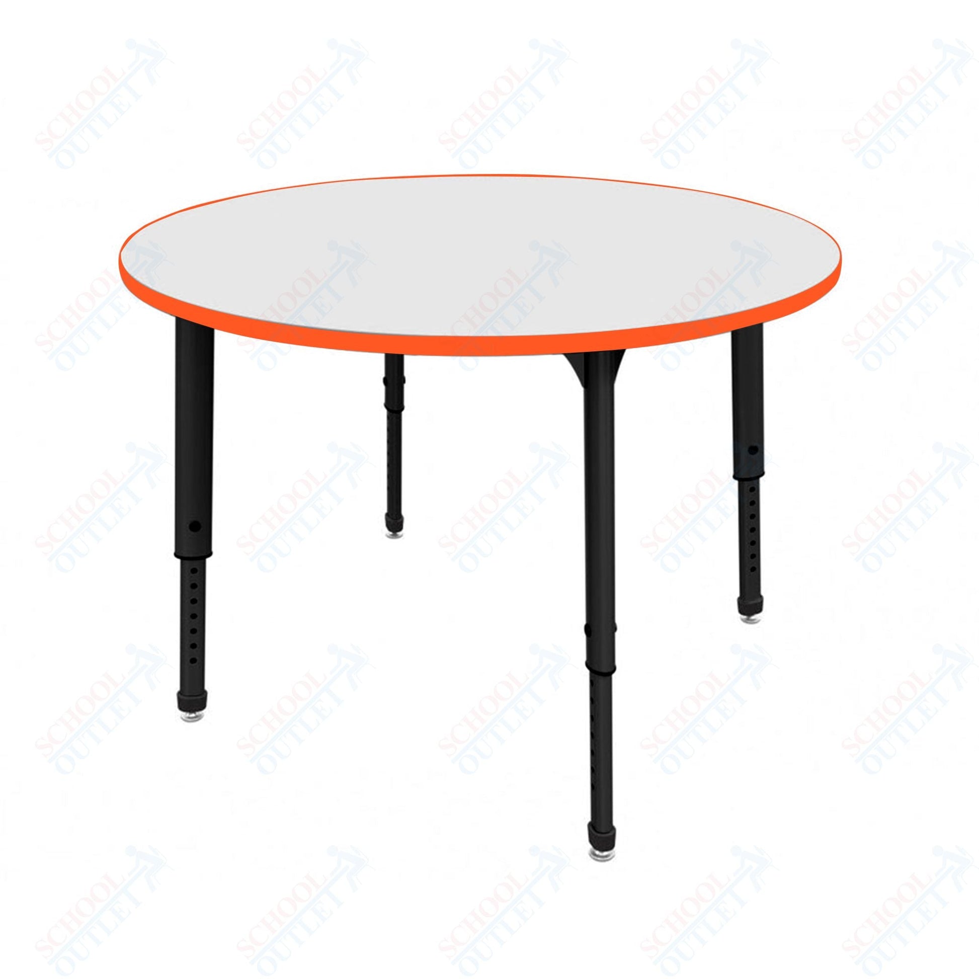 Marco Apex Series 42" Round School Activity Table w/ Dry Erase Top Adj Height 21" - 30" (38 - 2245 - DA) - SchoolOutlet