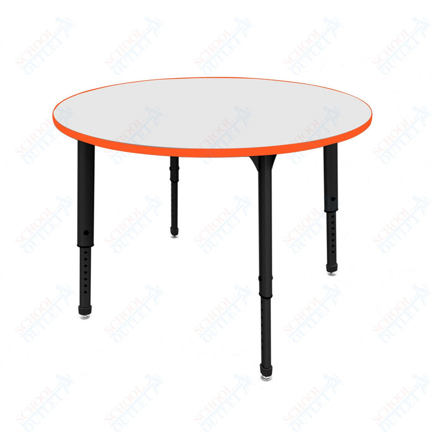 Marco Apex Series 42" Round School Activity Table w/ Dry Erase Top Adj Height 21" - 30" (38 - 2245 - DA) - SchoolOutlet
