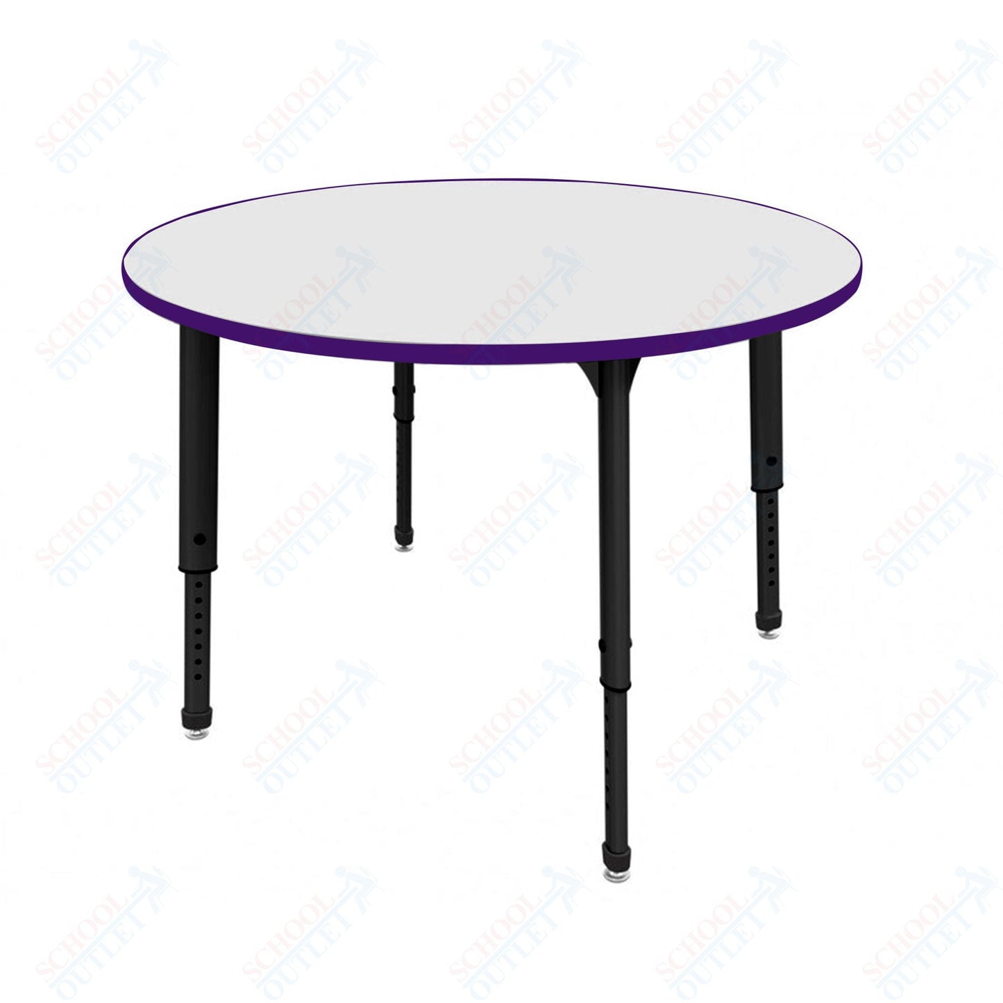 Marco Apex Series 42" Round School Activity Table w/ Dry Erase Top Adj Height 21" - 30" (38 - 2245 - DA) - SchoolOutlet