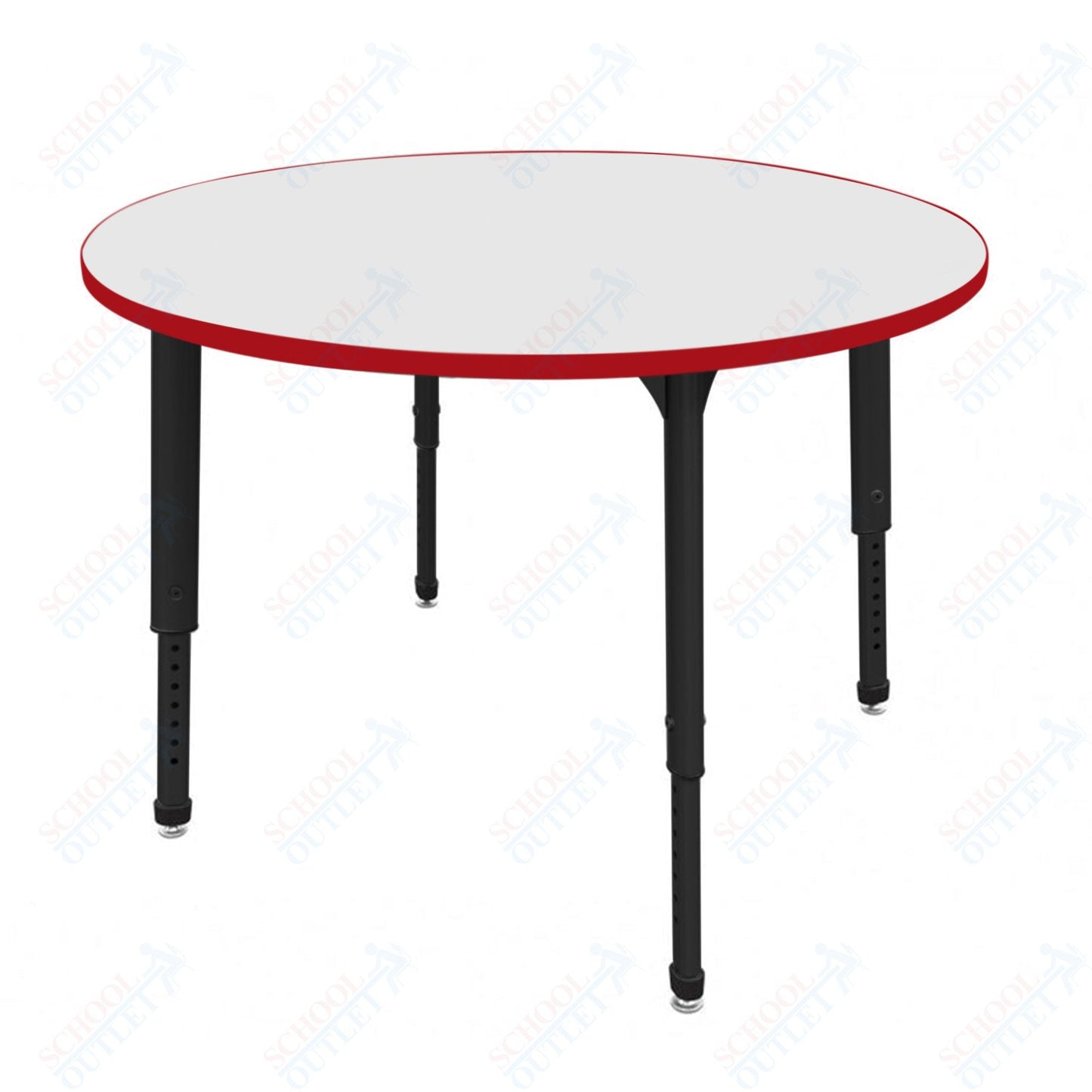 Marco Apex Series 42" Round Preschool Activity Table w/ Dry Erase HPL Top Adj Height 17" - 24" (38 - 2245 - DB) - SchoolOutlet