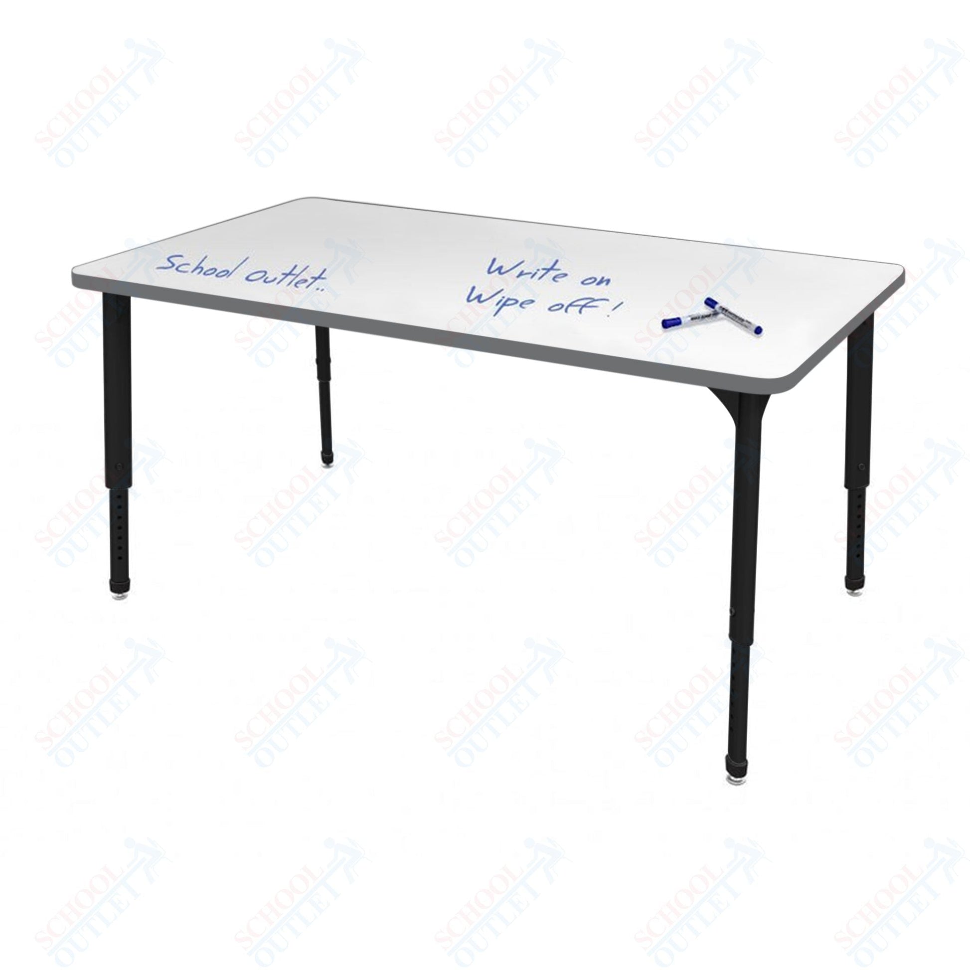 Marco Apex Series Rectangle School Activity Table w/ Dry Erase Top 36" x 48" Adj Height 21" - 30" (38 - 2246 - DA) - SchoolOutlet