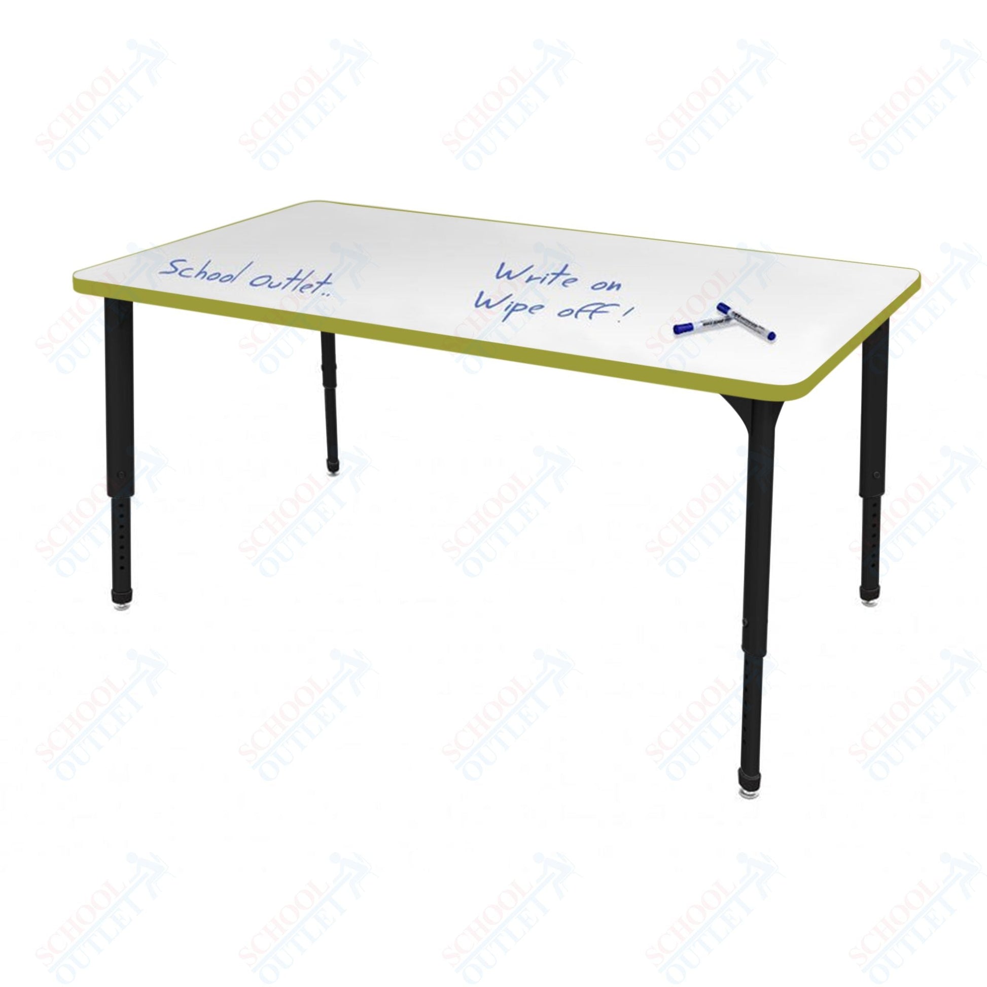 Marco Apex Series Rectangle School Activity Table w/ Dry Erase Top 36" x 48" Adj Height 21" - 30" (38 - 2246 - DA) - SchoolOutlet