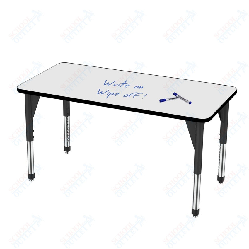 Marco Apex Series Rectangle Preschool Activity Table w/ Dry Erase HPL Top 36" x 48" Adj Height 17" - 24" (38 - 2246 - DB) - SchoolOutlet