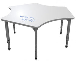 Marco Apex Series Delta School Activity Table w/ Dry Erase Top 60" x 60" Adj Height 21"-30" (38-2251-DA)