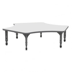 Marco Delta Floor Table w/ Dry Erase Top 60" x 60" Adj Height 12"-15" (38-2251-DC)