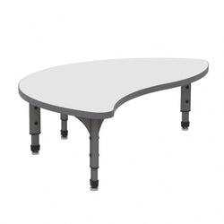 Marco Wave Half Round Floor Table w/ Dry Erase Top 30" x 54" Adj Height 12"-15" (38-2252-DC)