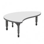 Marco Wave Half Round Floor Table w/ Dry Erase Top 30