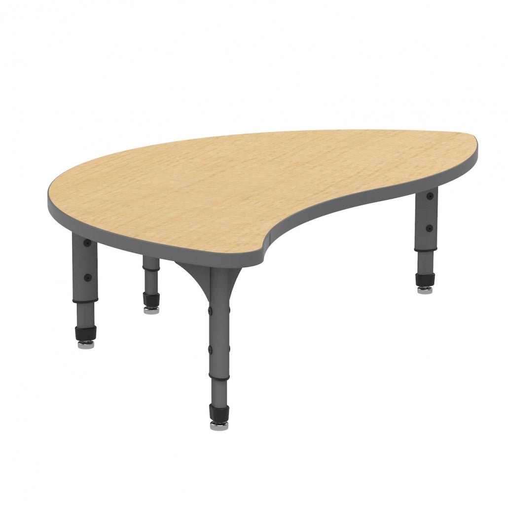 Marco Wave Half Round Floor Table 30" x 54" Adjustable Height 12" - 15" (38 - 2252 - MC) - SchoolOutlet