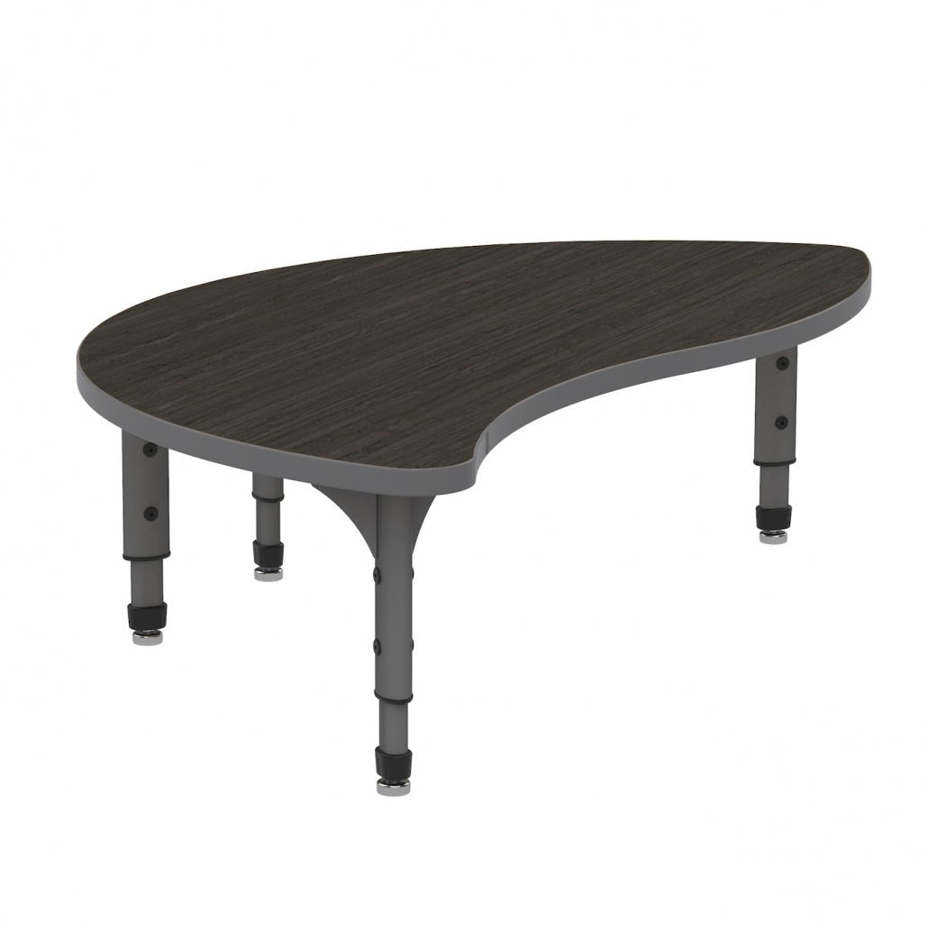 Marco Wave Half Round Floor Table 30" x 54" Adjustable Height 12" - 15" (38 - 2252 - MC) - SchoolOutlet
