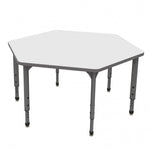 Marco Apex Series Hexagon School Activity Table w/ Dry Erase Top 54.5