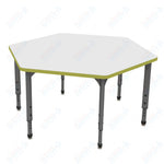 Marco Apex Series Hexagon School Activity Table w/ Dry Erase Top 54.5