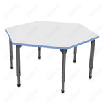 Marco Apex Series Hexagon School Activity Table w/ Dry Erase Top 54.5