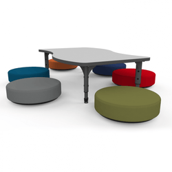 Marco Wave Floor Table w/ Dry Erase Top 30" x 54" Adj Height 12"-15" (38-2258-DC)