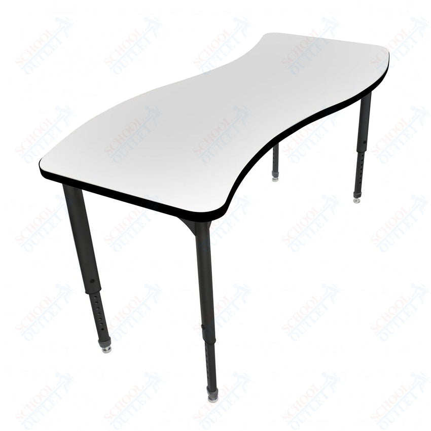 Marco Apex Series Wave School Activity Table w/ Dry Erase Top 30" x 60" Adj Height 21" - 30" (38 - 2259 - DA) - SchoolOutlet