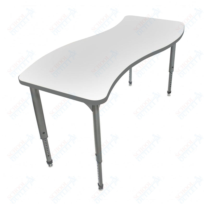 Marco Apex Series Wave School Activity Table w/ Dry Erase Top 30" x 60" Adj Height 21" - 30" (38 - 2259 - DA) - SchoolOutlet