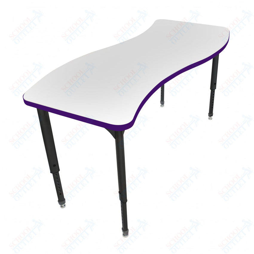 Marco Apex Series Wave School Activity Table w/ Dry Erase Top 30" x 60" Adj Height 21" - 30" (38 - 2259 - DA) - SchoolOutlet