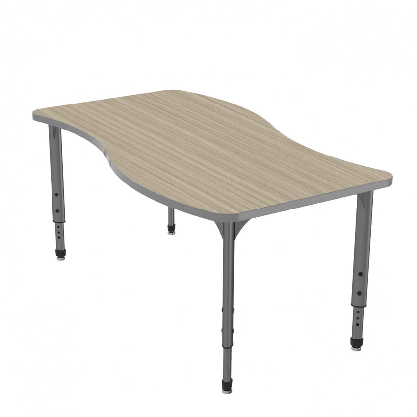 Marco Apex Series Wave School Activity Table 30" x 60" Adjustable Height 21" - 30" (38 - 2259 - MA) - SchoolOutlet