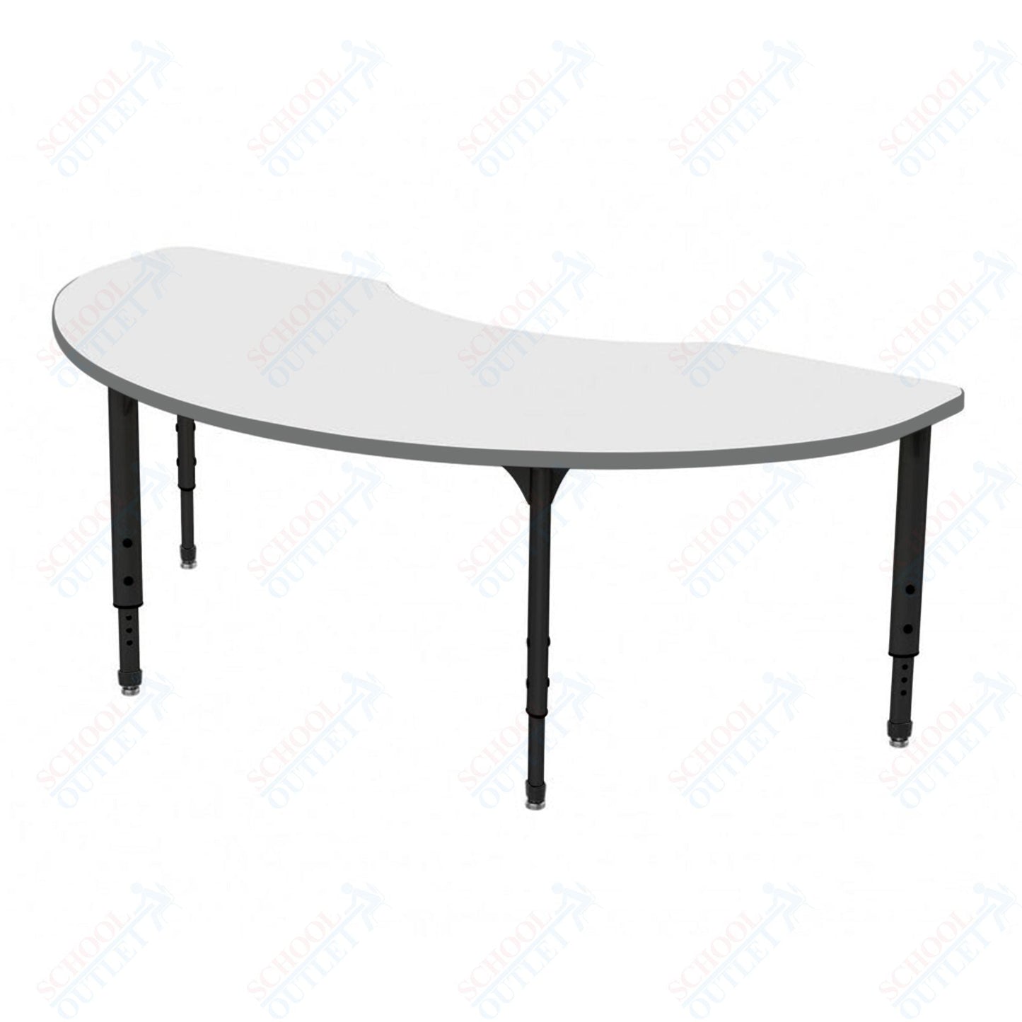 Marco Apex Series Kidney School Activity Table w/ Dry Erase Top 36" x 72" Adj Height 21" - 30" (38 - 2267 - DA) - SchoolOutlet