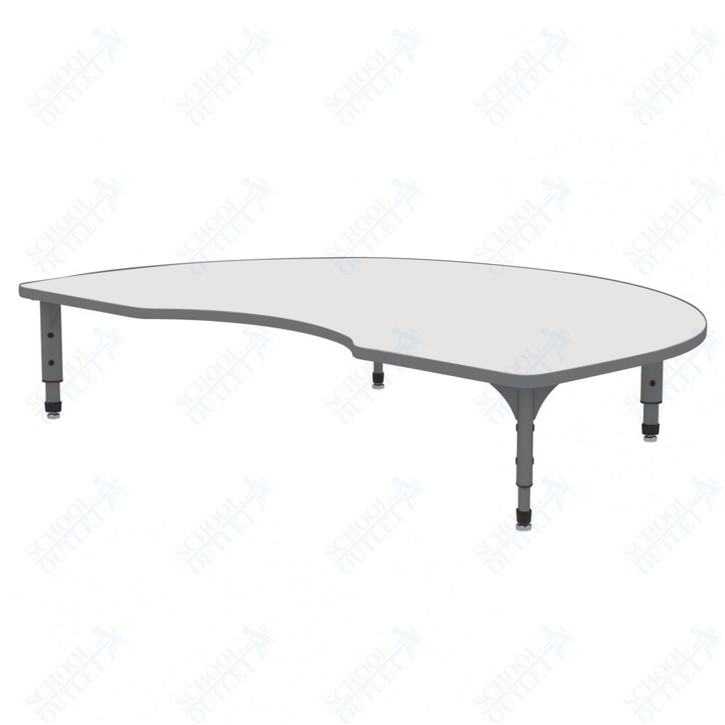 Marco Kidney Floor Table w/ Dry Erase Top 48" x 72" Adj Height 12" - 15" (38 - 2268 - DC) - SchoolOutlet