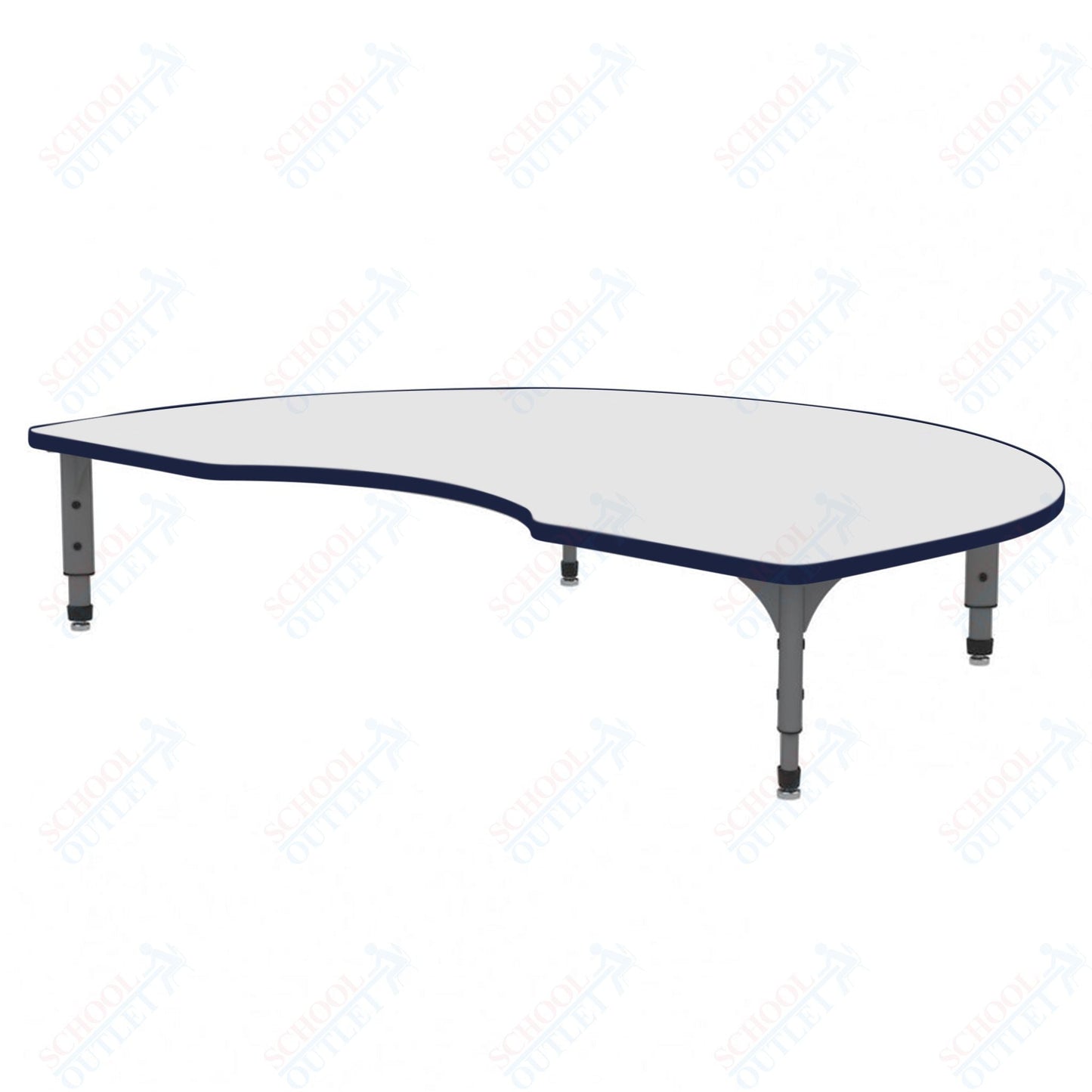 Marco Kidney Floor Table w/ Dry Erase Top 48" x 72" Adj Height 12" - 15" (38 - 2268 - DC) - SchoolOutlet