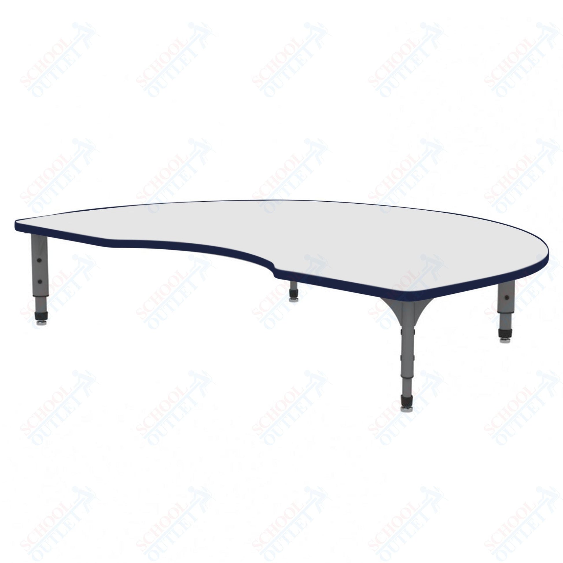 Marco Kidney Floor Table w/ Dry Erase Top 48" x 72" Adj Height 12" - 15" (38 - 2268 - DC) - SchoolOutlet