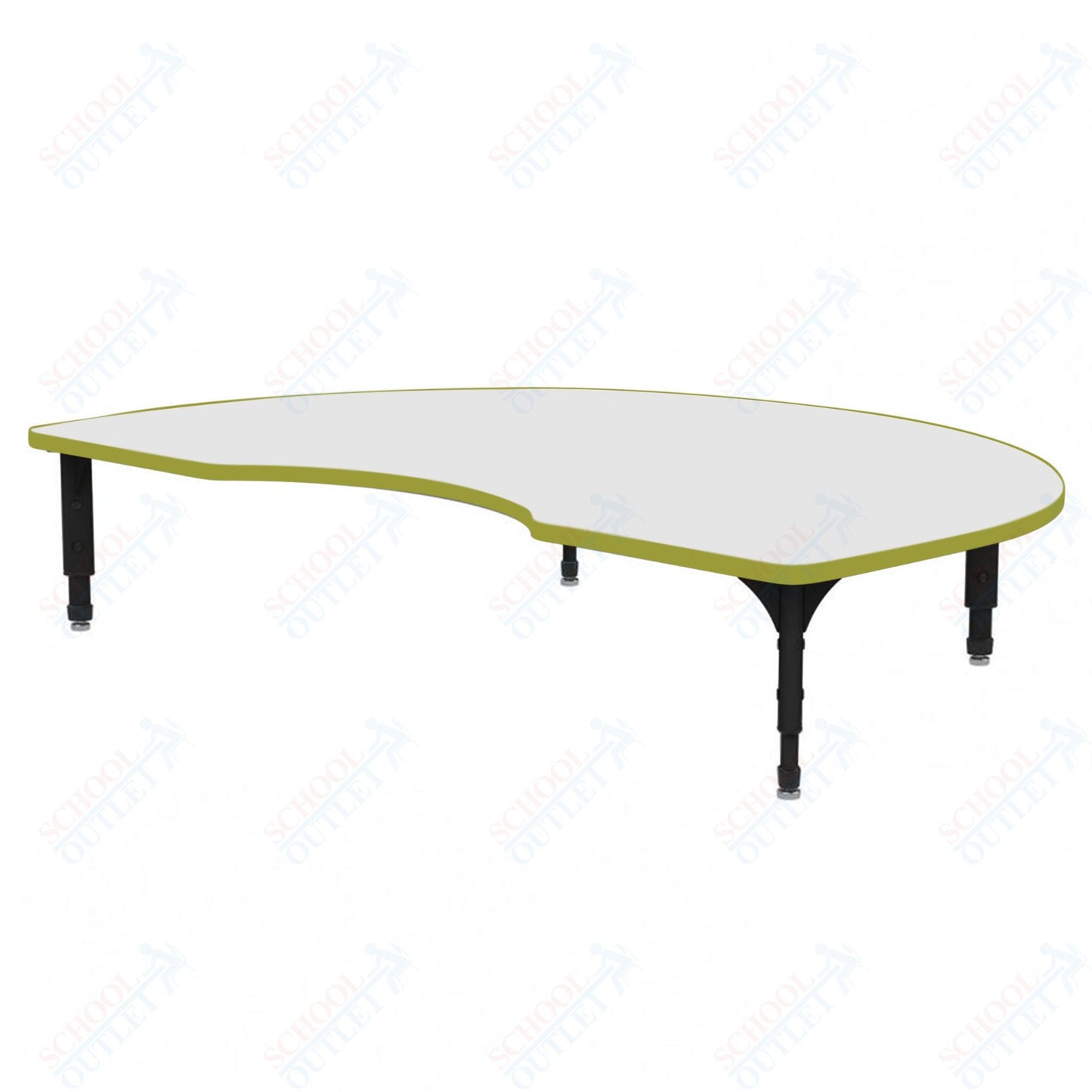 Marco Kidney Floor Table w/ Dry Erase Top 48" x 72" Adj Height 12" - 15" (38 - 2268 - DC) - SchoolOutlet