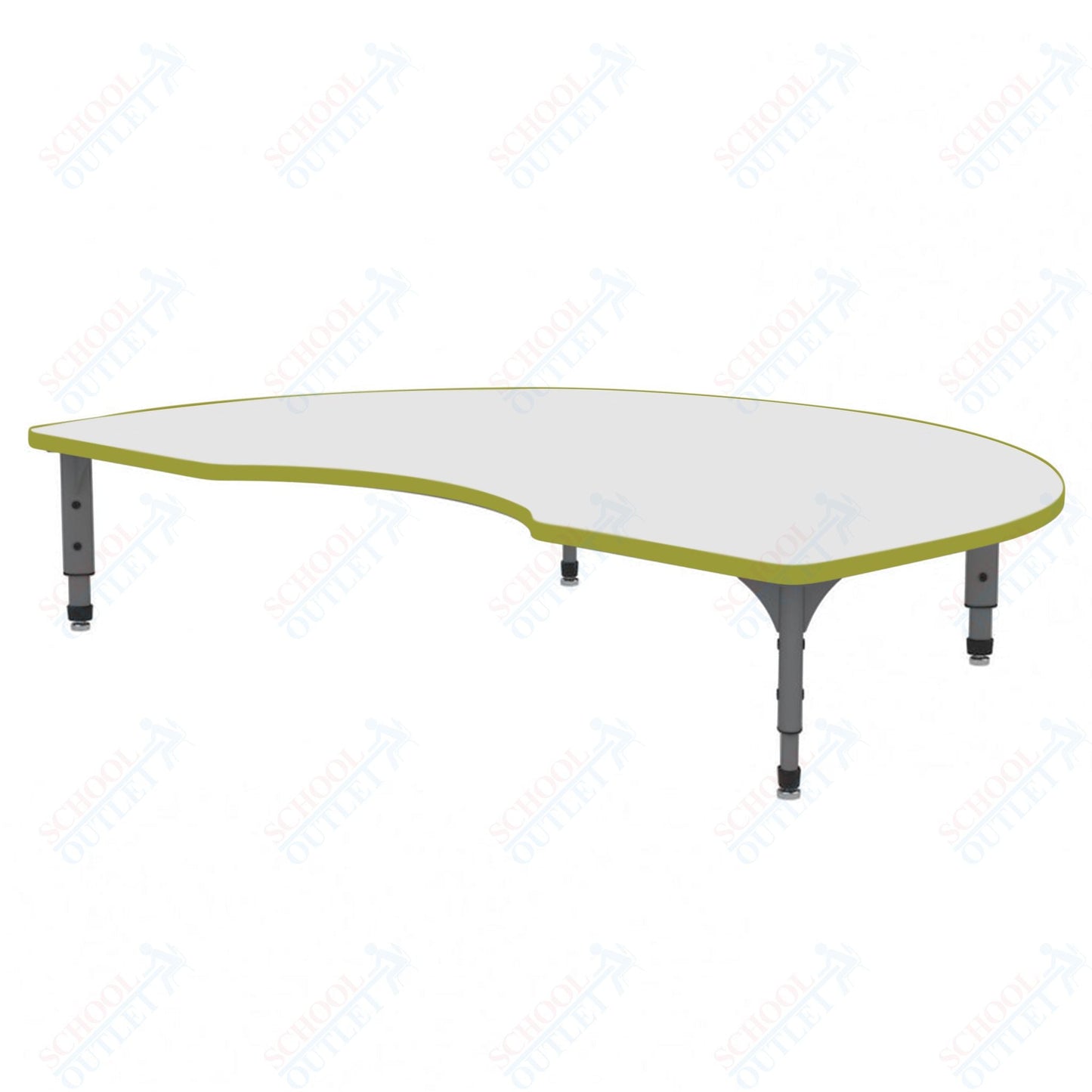 Marco Kidney Floor Table w/ Dry Erase Top 48" x 72" Adj Height 12" - 15" (38 - 2268 - DC) - SchoolOutlet