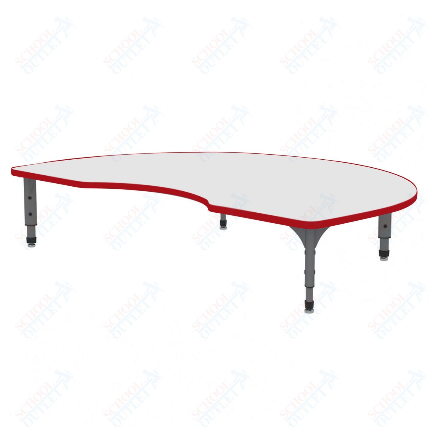 Marco Kidney Floor Table w/ Dry Erase Top 48" x 72" Adj Height 12" - 15" (38 - 2268 - DC) - SchoolOutlet