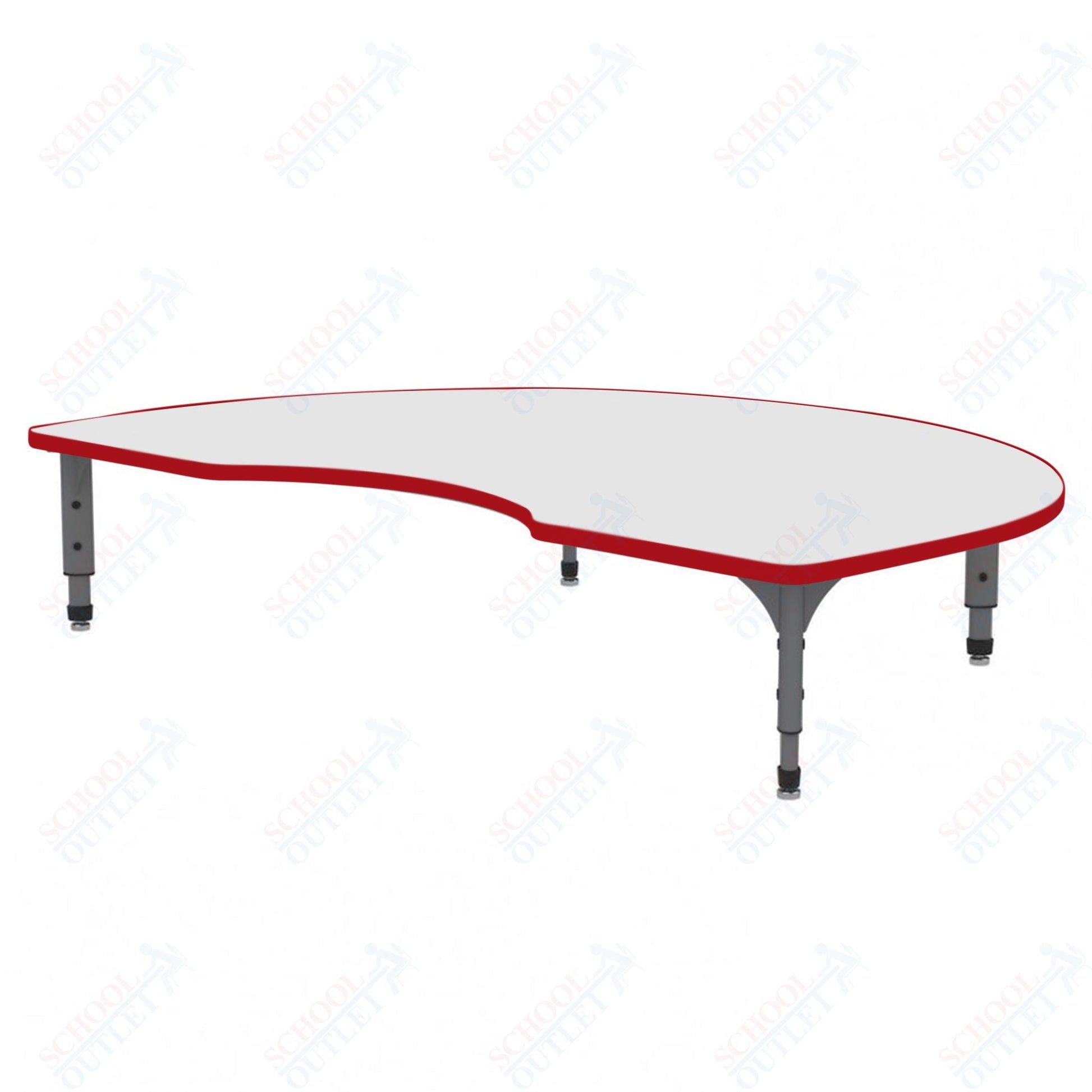 Marco Kidney Floor Table w/ Dry Erase Top 48" x 72" Adj Height 12" - 15" (38 - 2268 - DC) - SchoolOutlet