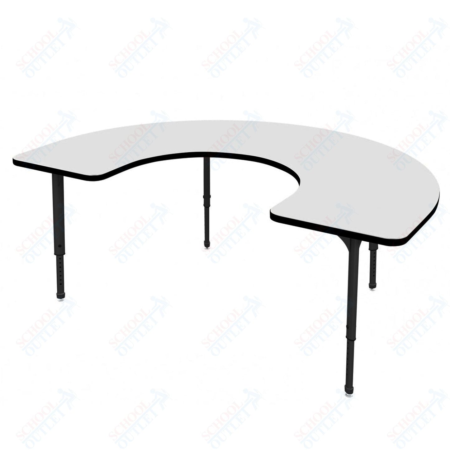 Marco Apex Series Horseshoe School Activity Table w/ Dry Erase Top 60" x 66" Adj Height 21" - 30" (38 - 2270 - DA) - SchoolOutlet