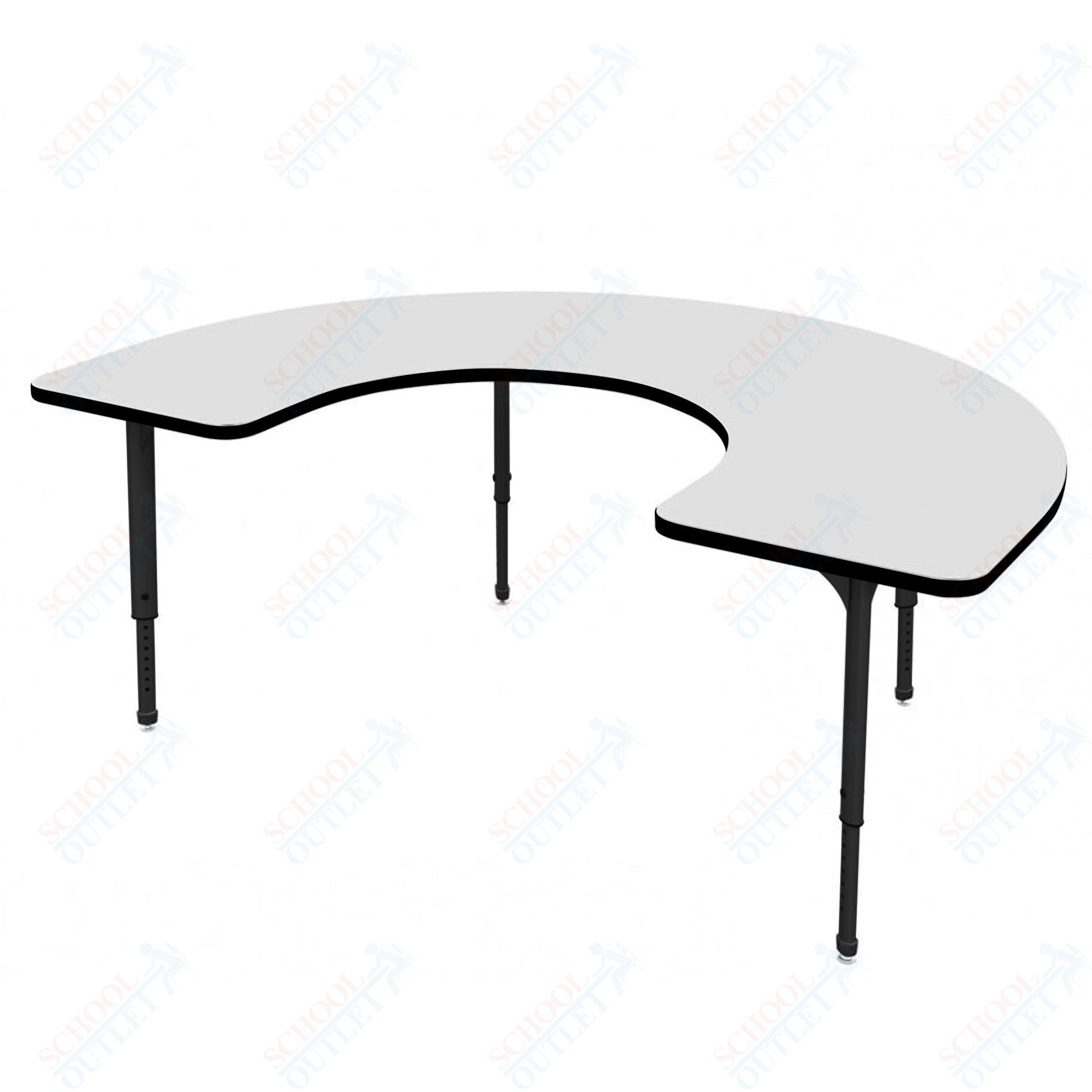 Marco Apex Series Horseshoe School Activity Table w/ Dry Erase Top 60" x 66" Adj Height 21" - 30" (38 - 2270 - DA) - SchoolOutlet