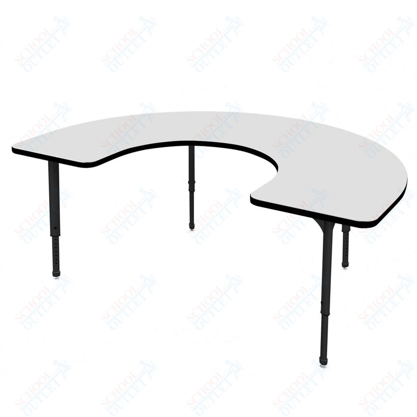 Marco Apex Series Horseshoe School Activity Table w/ Dry Erase Top 60" x 66" Adj Height 21" - 30" (38 - 2270 - DA) - SchoolOutlet