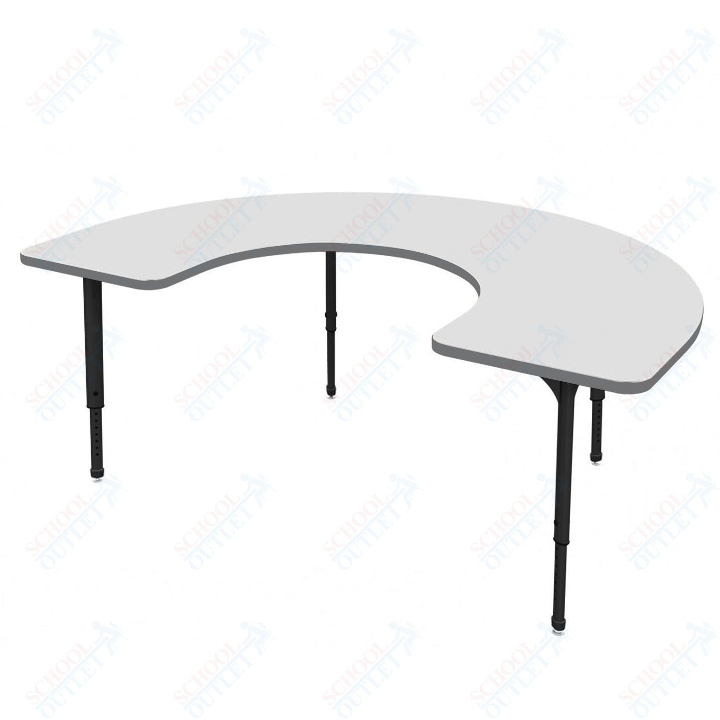 Marco Apex Series Horseshoe School Activity Table w/ Dry Erase Top 60" x 66" Adj Height 21" - 30" (38 - 2270 - DA) - SchoolOutlet