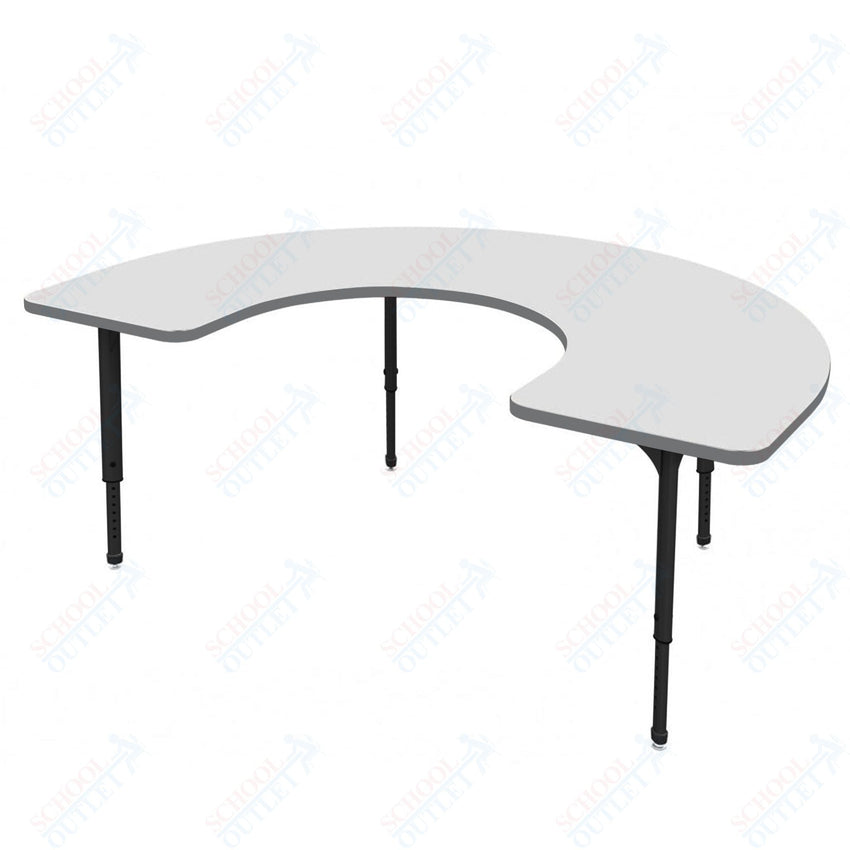 Marco Apex Series Horseshoe School Activity Table w/ Dry Erase Top 60" x 66" Adj Height 21" - 30" (38 - 2270 - DA) - SchoolOutlet
