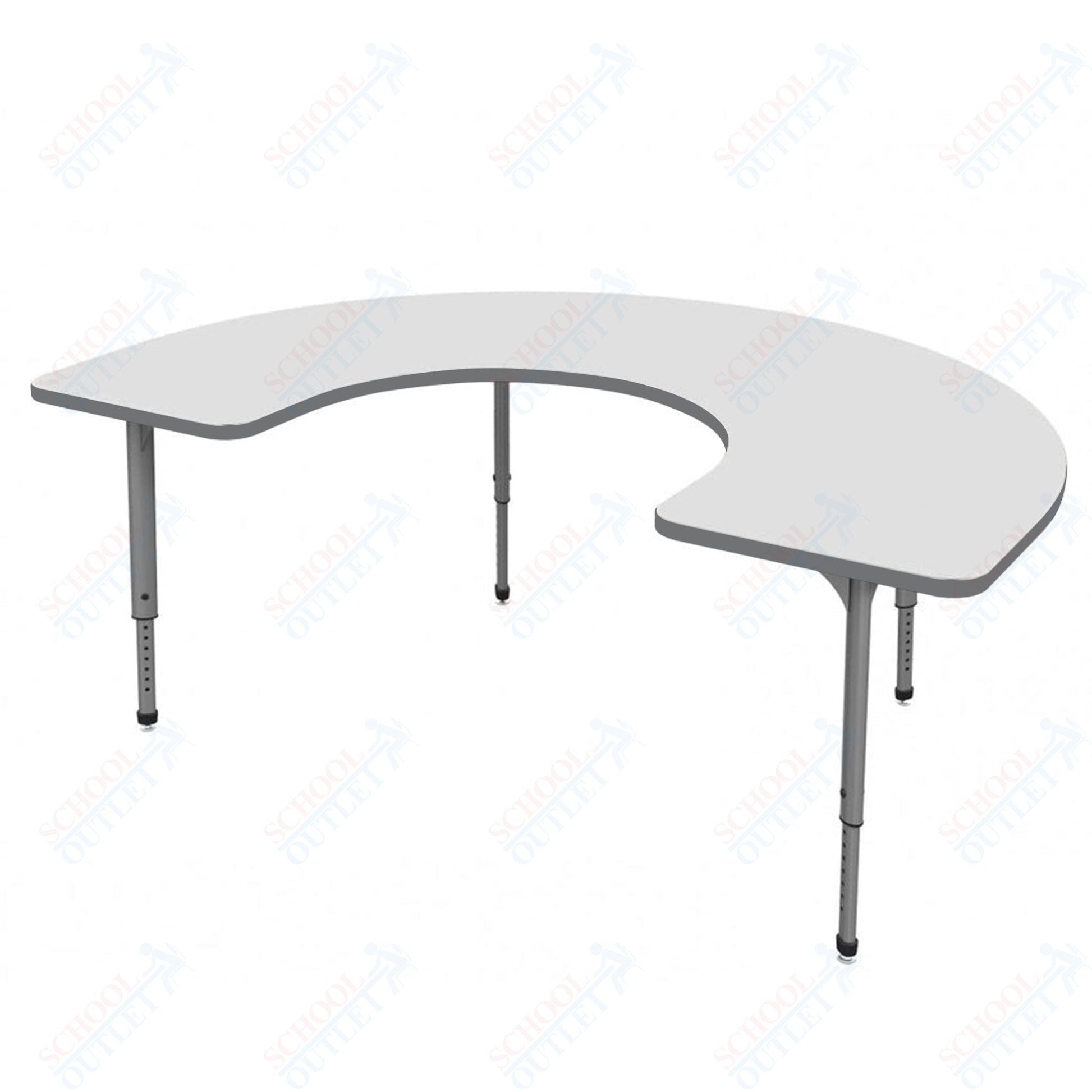Marco Apex Series Horseshoe School Activity Table w/ Dry Erase Top 60" x 66" Adj Height 21" - 30" (38 - 2270 - DA) - SchoolOutlet