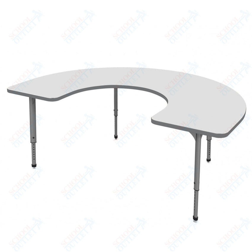 Marco Apex Series Horseshoe School Activity Table w/ Dry Erase Top 60" x 66" Adj Height 21" - 30" (38 - 2270 - DA) - SchoolOutlet