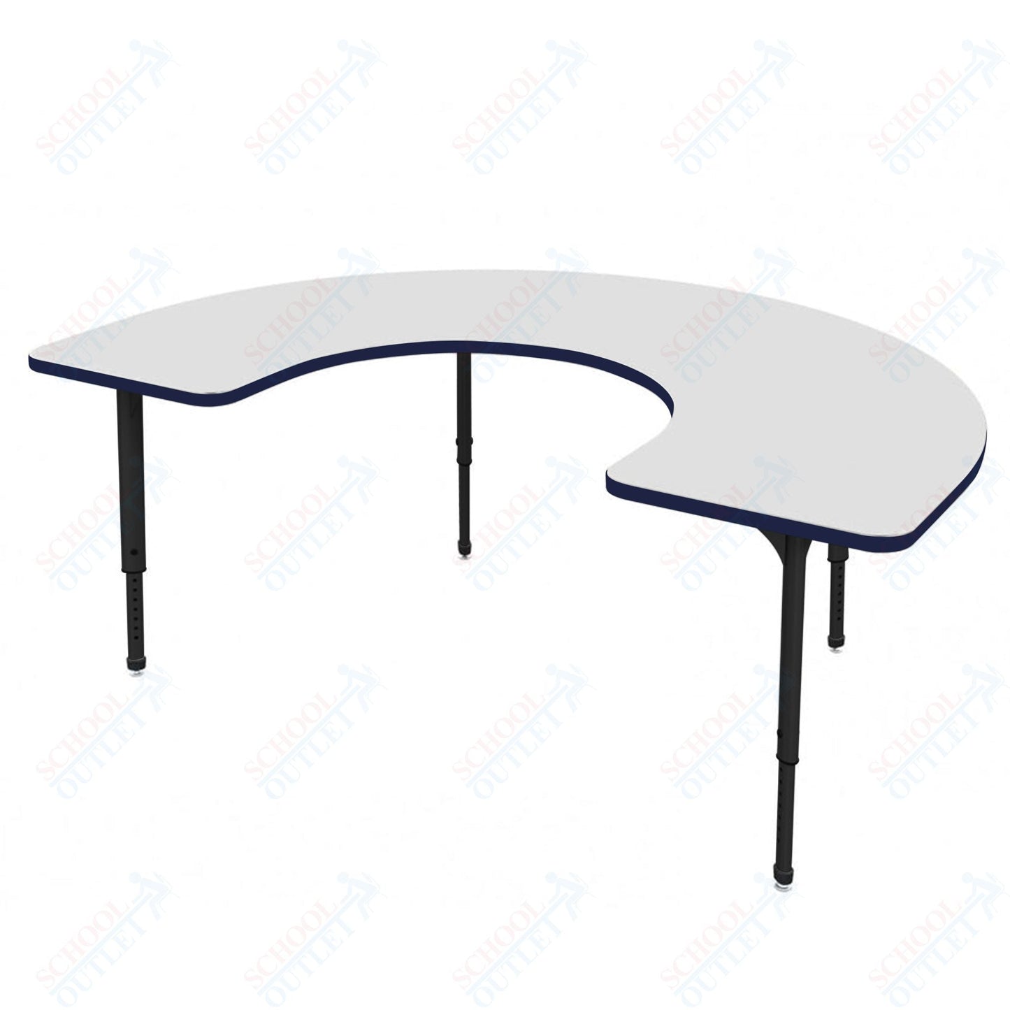Marco Apex Series Horseshoe School Activity Table w/ Dry Erase Top 60" x 66" Adj Height 21" - 30" (38 - 2270 - DA) - SchoolOutlet
