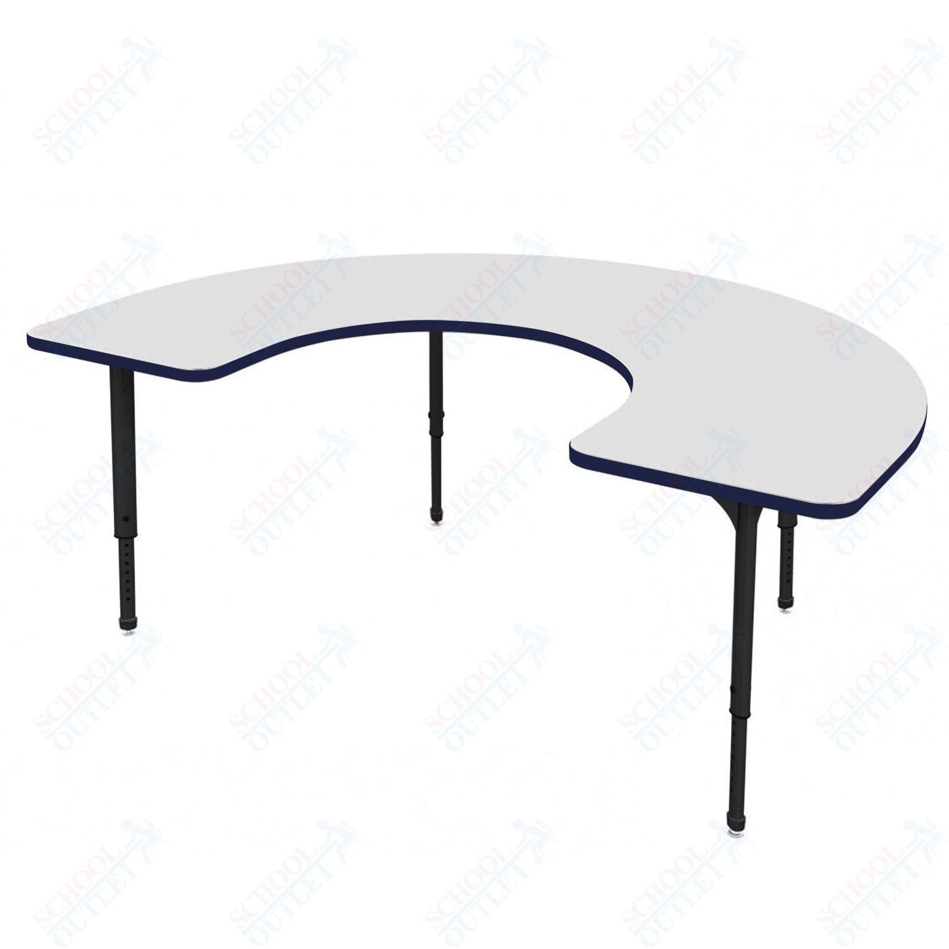 Marco Apex Series Horseshoe School Activity Table w/ Dry Erase Top 60" x 66" Adj Height 21" - 30" (38 - 2270 - DA) - SchoolOutlet