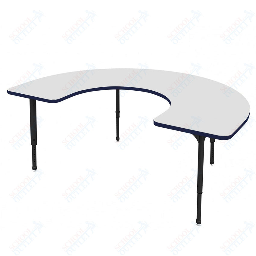 Marco Apex Series Horseshoe School Activity Table w/ Dry Erase Top 60" x 66" Adj Height 21" - 30" (38 - 2270 - DA) - SchoolOutlet