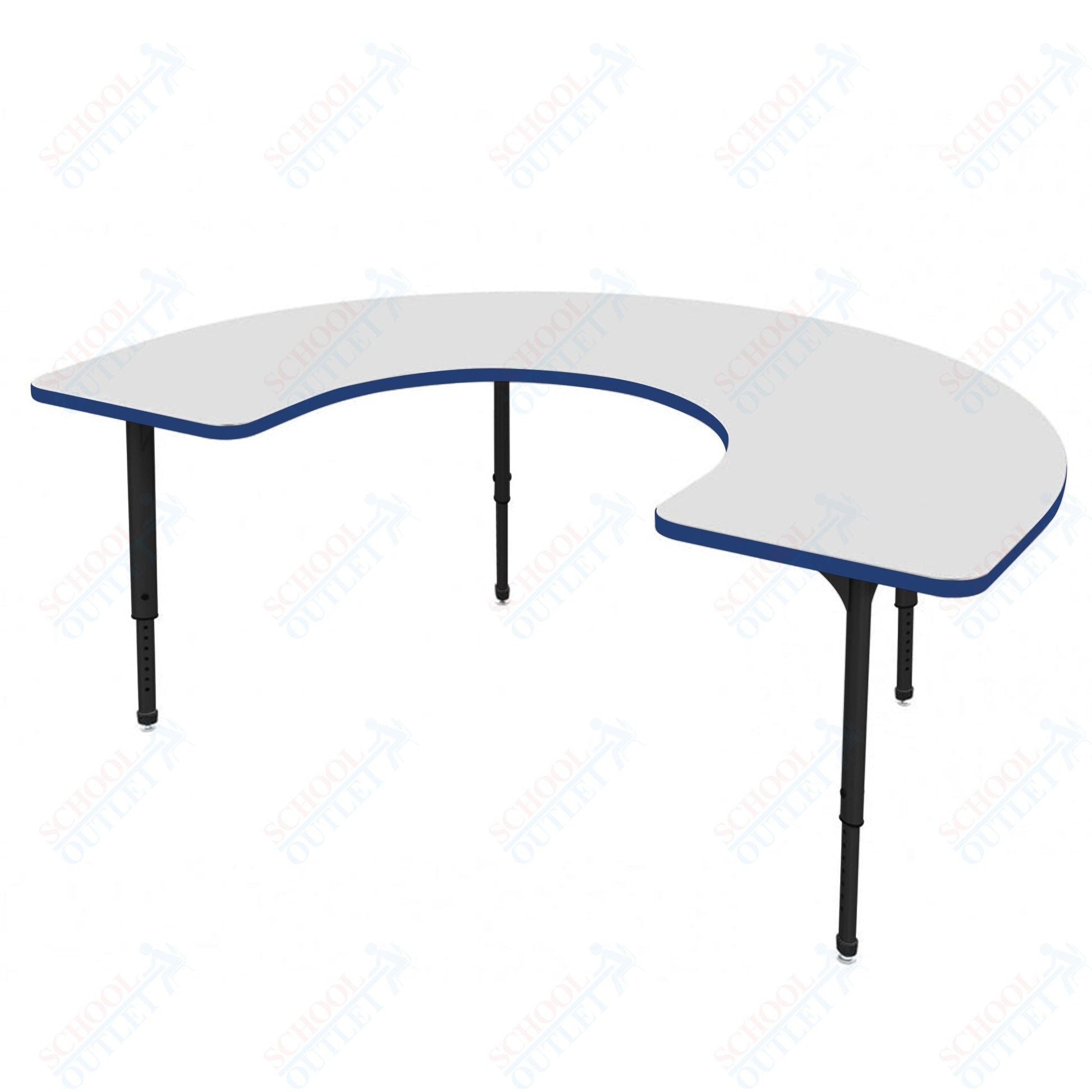 Marco Apex Series Horseshoe School Activity Table w/ Dry Erase Top 60" x 66" Adj Height 21" - 30" (38 - 2270 - DA) - SchoolOutlet