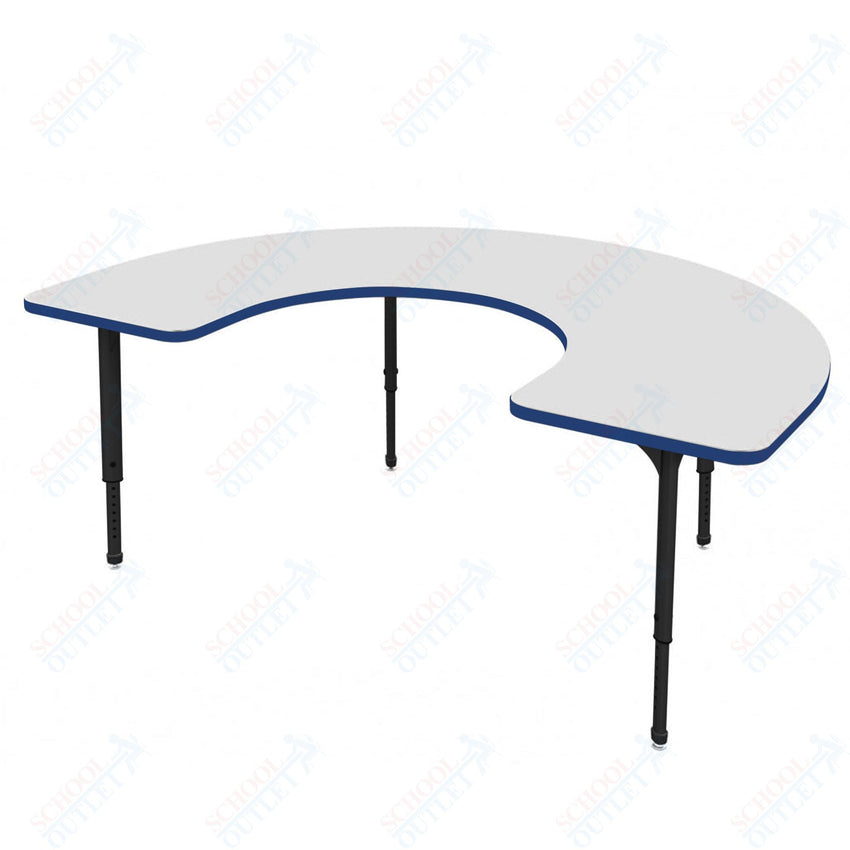 Marco Apex Series Horseshoe School Activity Table w/ Dry Erase Top 60" x 66" Adj Height 21" - 30" (38 - 2270 - DA) - SchoolOutlet