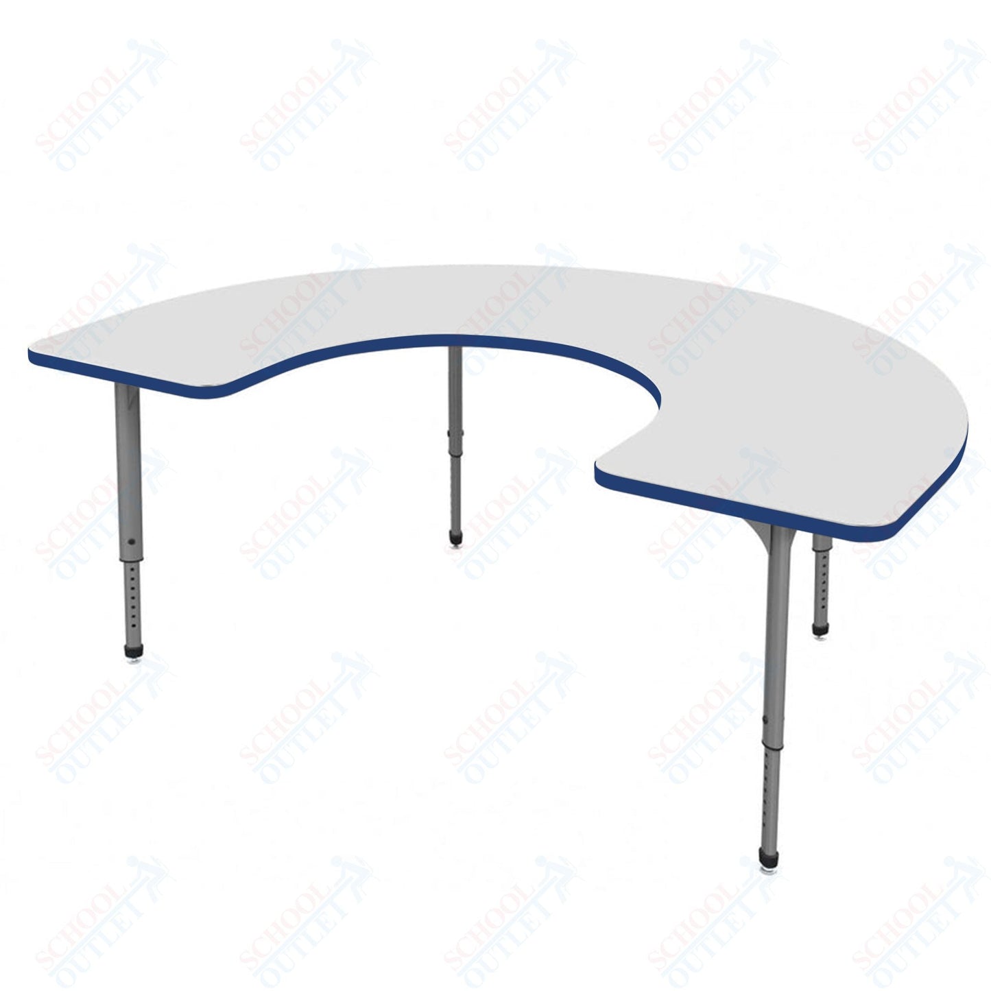 Marco Apex Series Horseshoe School Activity Table w/ Dry Erase Top 60" x 66" Adj Height 21" - 30" (38 - 2270 - DA) - SchoolOutlet