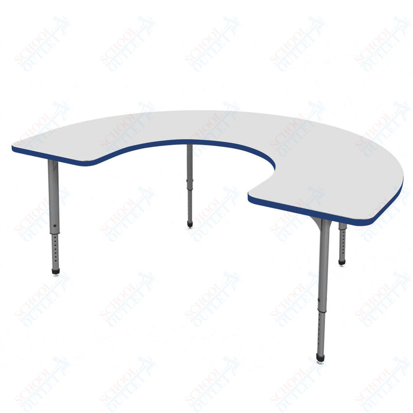 Marco Apex Series Horseshoe School Activity Table w/ Dry Erase Top 60" x 66" Adj Height 21" - 30" (38 - 2270 - DA) - SchoolOutlet