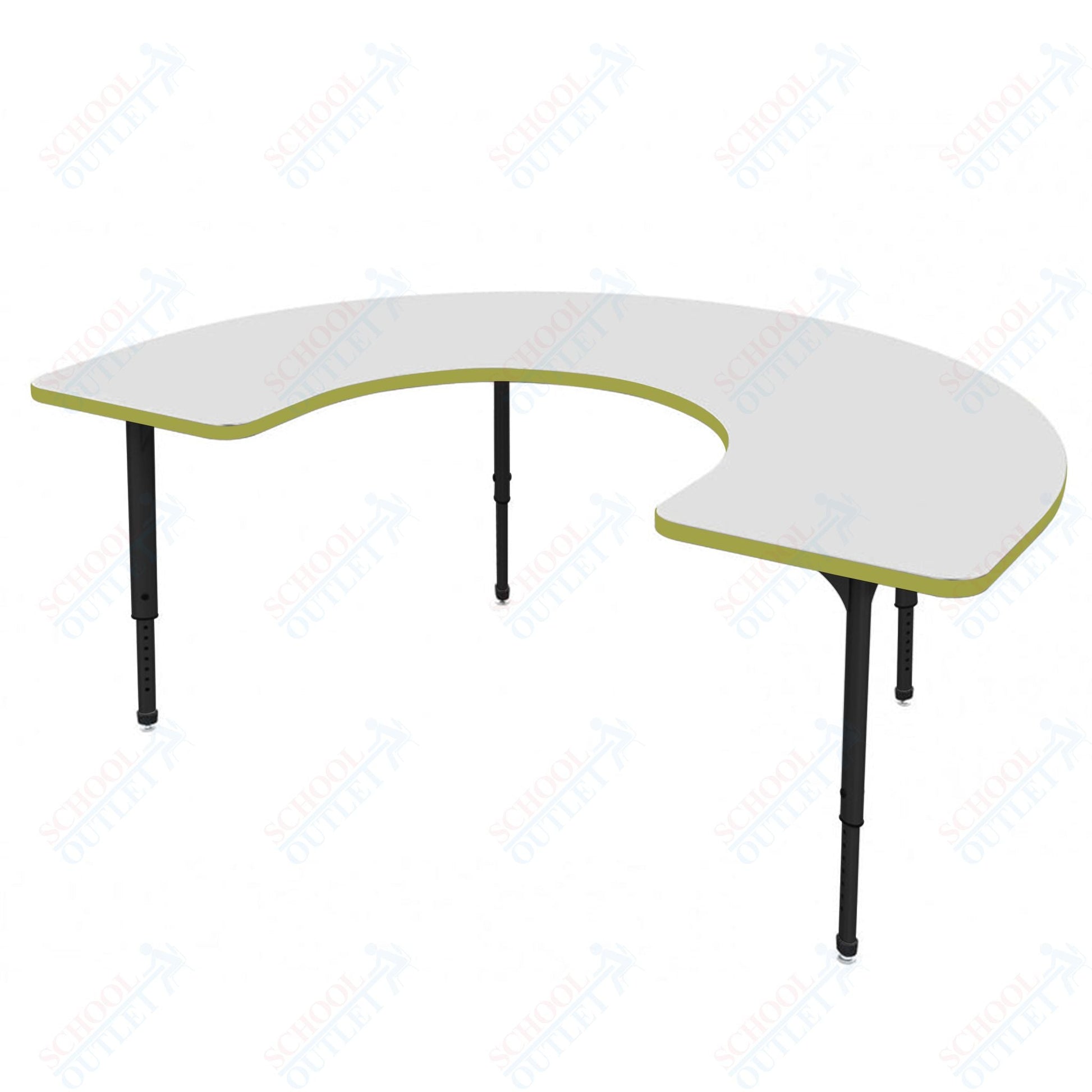 Marco Apex Series Horseshoe School Activity Table w/ Dry Erase Top 60" x 66" Adj Height 21" - 30" (38 - 2270 - DA) - SchoolOutlet