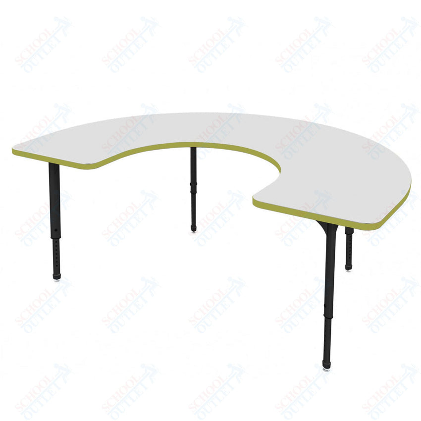 Marco Apex Series Horseshoe School Activity Table w/ Dry Erase Top 60" x 66" Adj Height 21" - 30" (38 - 2270 - DA) - SchoolOutlet