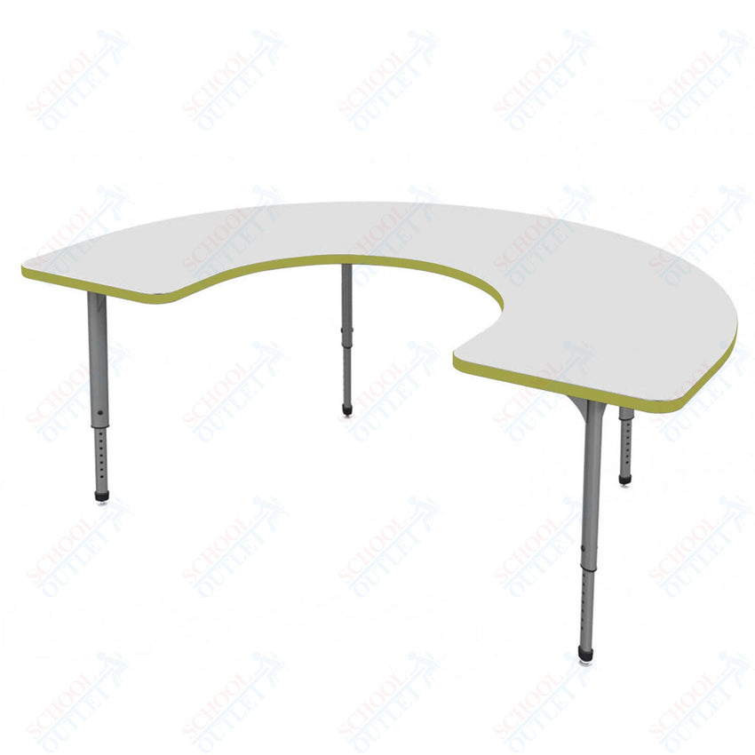 Marco Apex Series Horseshoe School Activity Table w/ Dry Erase Top 60" x 66" Adj Height 21" - 30" (38 - 2270 - DA) - SchoolOutlet
