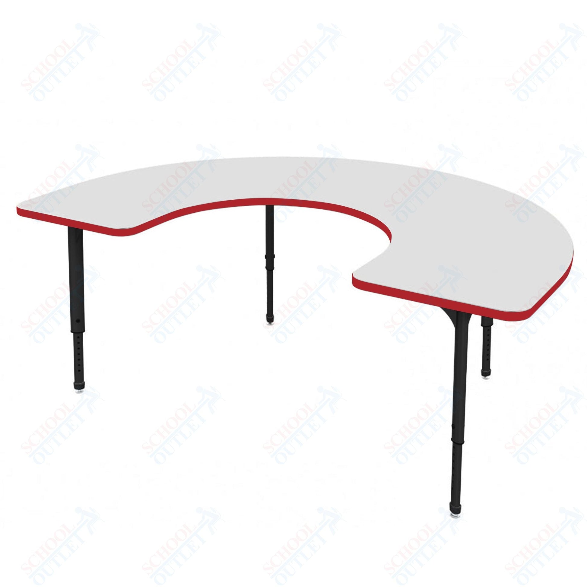 Marco Apex Series Horseshoe School Activity Table w/ Dry Erase Top 60" x 66" Adj Height 21" - 30" (38 - 2270 - DA) - SchoolOutlet