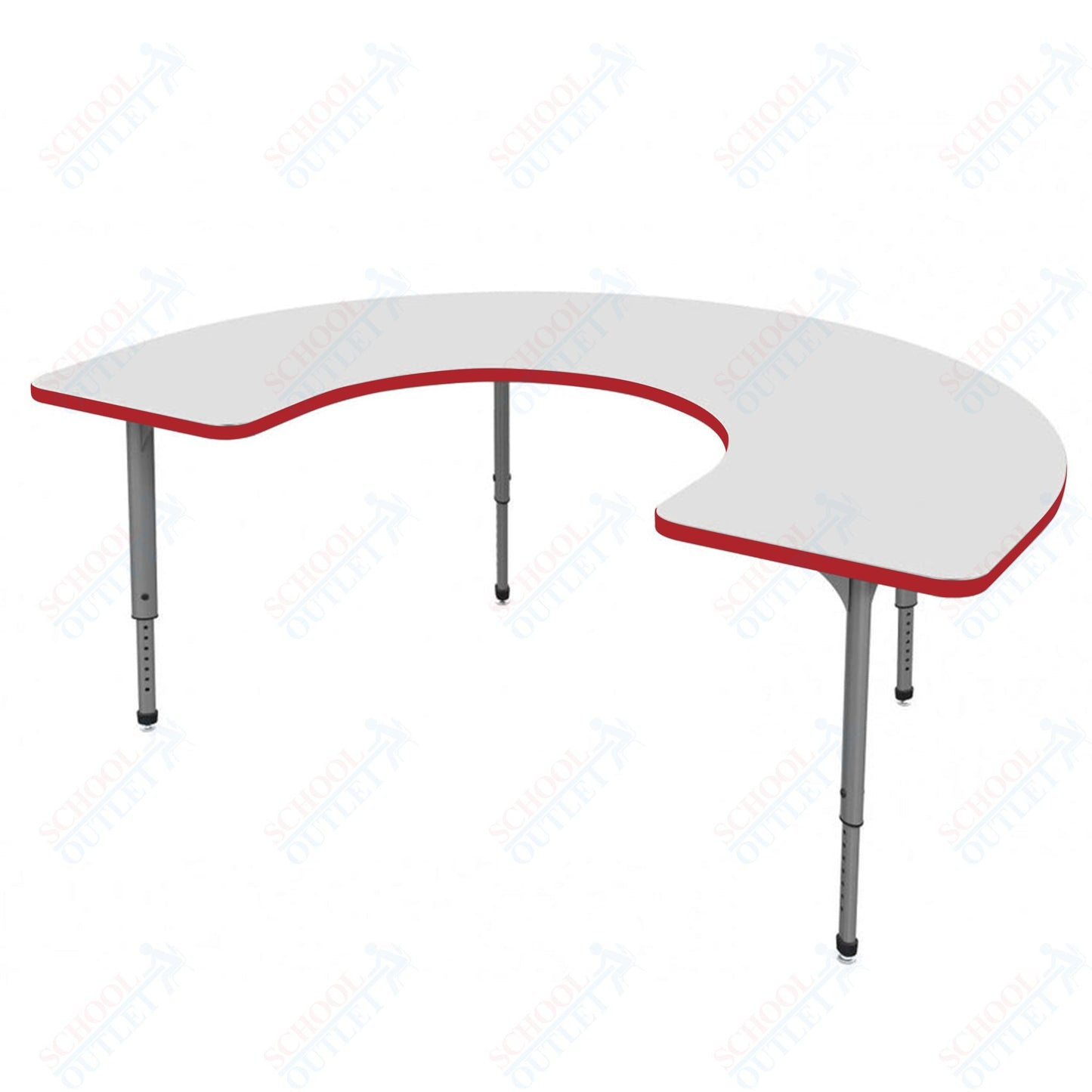 Marco Apex Series Horseshoe School Activity Table w/ Dry Erase Top 60" x 66" Adj Height 21" - 30" (38 - 2270 - DA) - SchoolOutlet