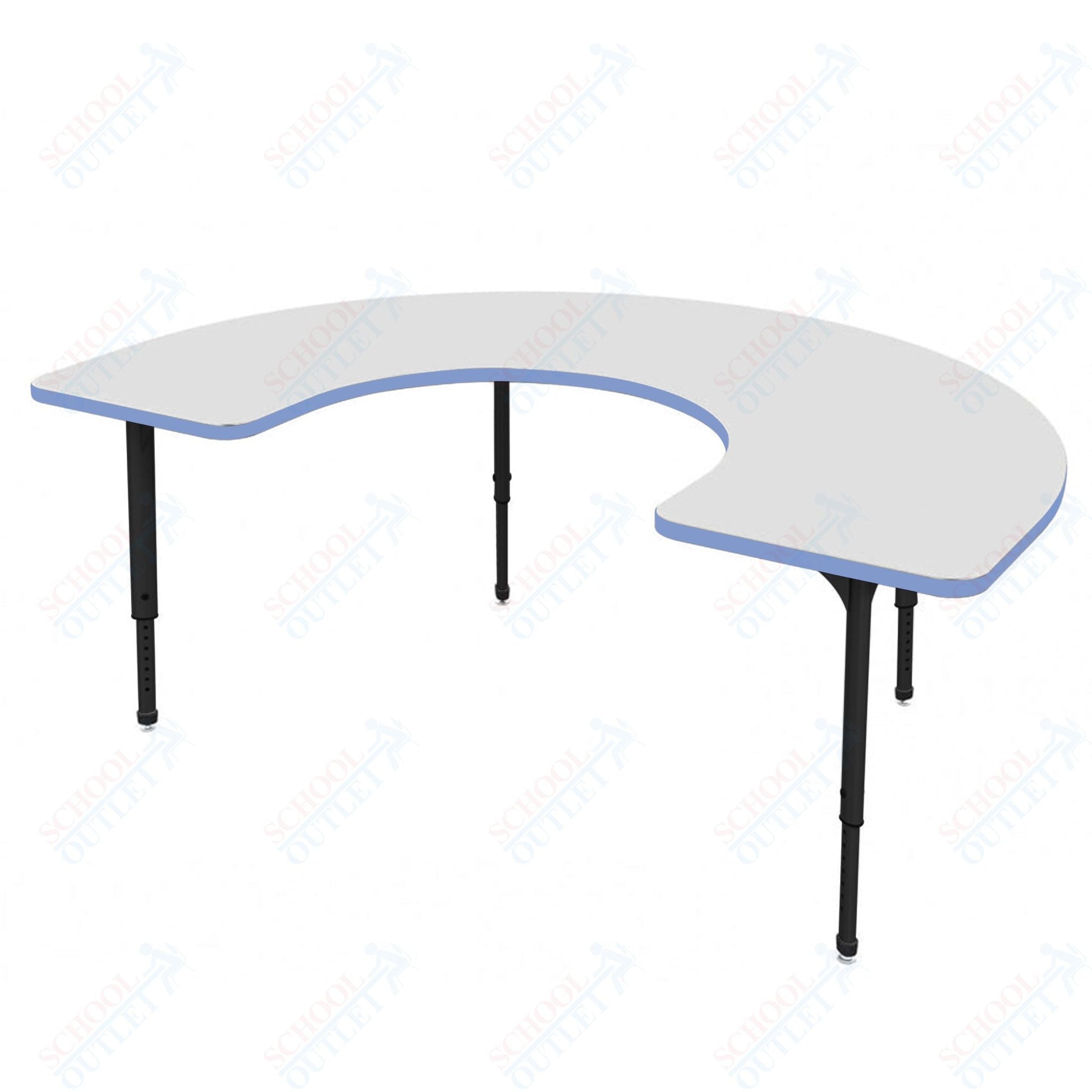 Marco Apex Series Horseshoe School Activity Table w/ Dry Erase Top 60" x 66" Adj Height 21" - 30" (38 - 2270 - DA) - SchoolOutlet